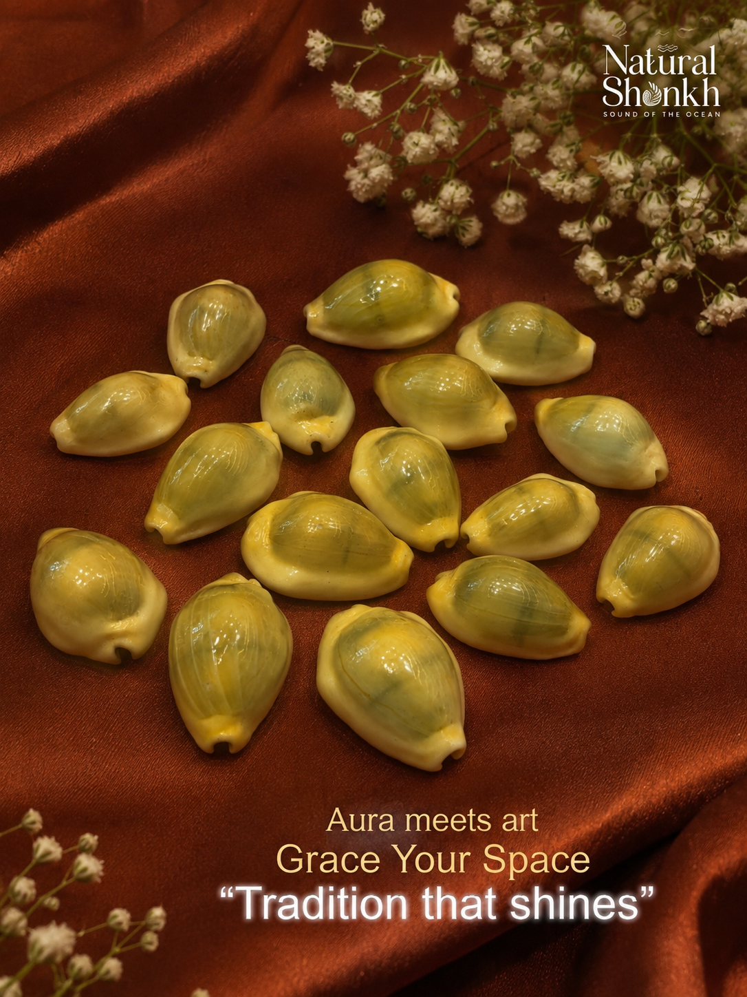 Dark Yellow Kaudi - Standard Premium Size (11 Kaudis)